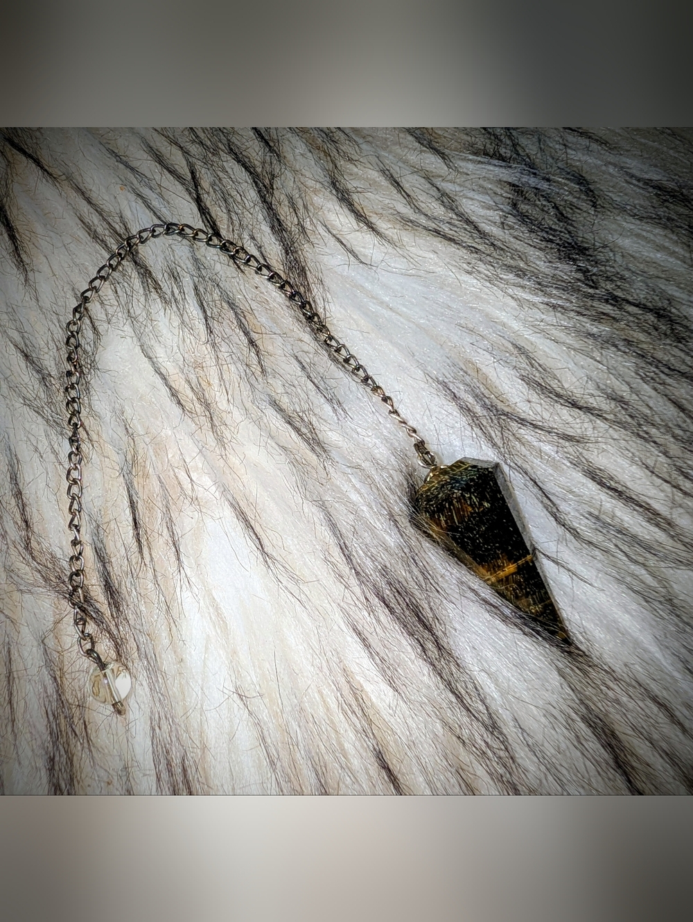 Genuine Tiger Eye Crystal Pointed Pendant Pendulum